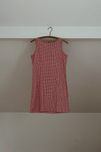 1990's RED GINGHAM COTTON MINI DRESS | SIZE S