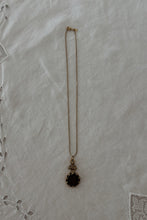 1970's GOLDETTE BRASS + GLASS CAMEO PENDANT ON GOLD FILL MONET CHAIN