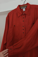 1990's PURE SILK CHERRY BUTTON BLOUSE | SIZE M