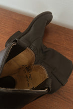 1980's JUSTIN CLASSIC BLACK LEATHER COWBOY ROPERS | SIZE 10