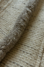 1950's ITALIAN GRID WOVEN WOOL + SHAG TRIM COAT | SIZE S