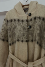 1980's ICELANDIC WOOL HOODED ROBE COAT | SIZE M/L