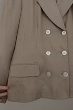 1990's TEXTURED FLAX DOUBLE BREASTED BLAZER | SIZE M