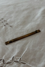1880's VICTORIAN GOLD FILL ETCHED FLORAL BAR BROOCH