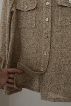 1970's ELEANOR BRENNER WOVEN FLAX SHIRT | SIZE S