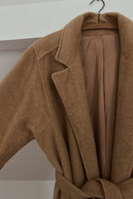 1980's CAMEL HAIR ROBE COAT | SIZE M