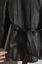 Y2K BLACK LEATHER WRAP JACKET