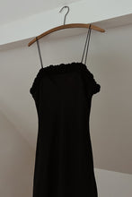 1990's BLACK FLORAL BUST BIAS CUT SLIP STYLE DRESS | SIZE M