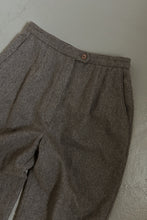 1970's MARL GREY WOOL PLEATED TROUSERS | SIZE 26