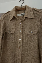 1970's ELEANOR BRENNER WOVEN FLAX SHIRT | SIZE S
