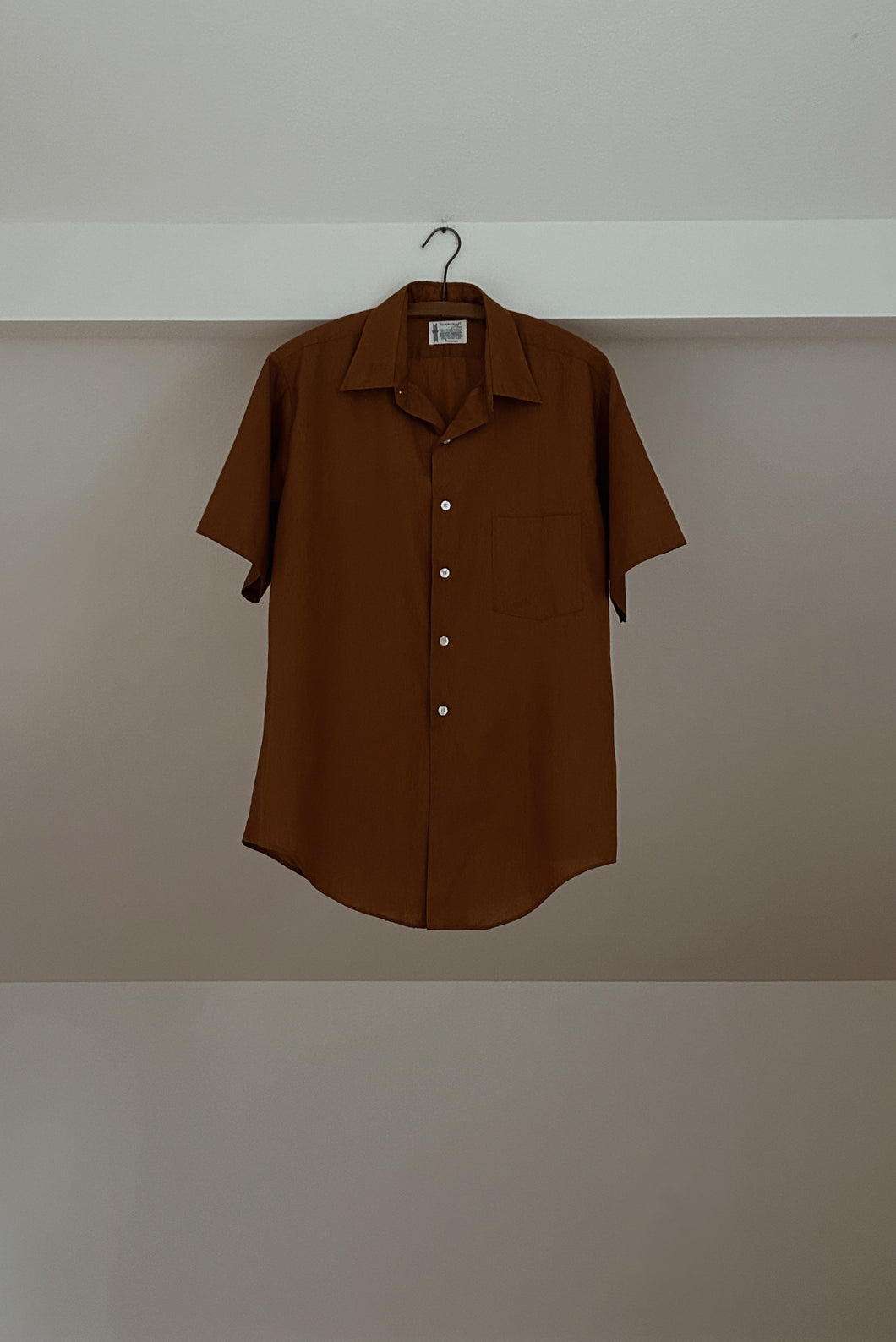 1970's TOWNCRAFT TERRA COTTA DAD SHIRT | SIZE M