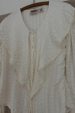 1990's RIO MUSLIN COTTON COLLAR BLOUSE | SIZE S