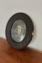 EDWARDIAN BLACK WOOD FLORAL TRIM FRAME