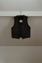 EARLY 1980's CHOCOLATE L.A. LEATHER VEST | SIZE M