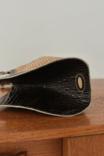 Y2K BRAHMIN WOVEN JUTE + EMBOSSED LEATHER SHOULDER BAG