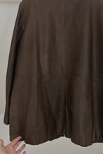 1990's WILSONS PELLE CHOCOLATE LEATHER JACKET | SIZE XXL
