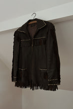 1960's RARE CHOCOLATE WESTERN STITCH FRINGE JACKET | SIZE S