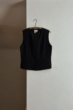 1990's MINIMAL BLACK BUTTON VEST TANK