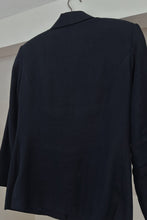 1990's PURE IRISH LINEN DEEP BLUE POCKET BLAZER | SIZE S
