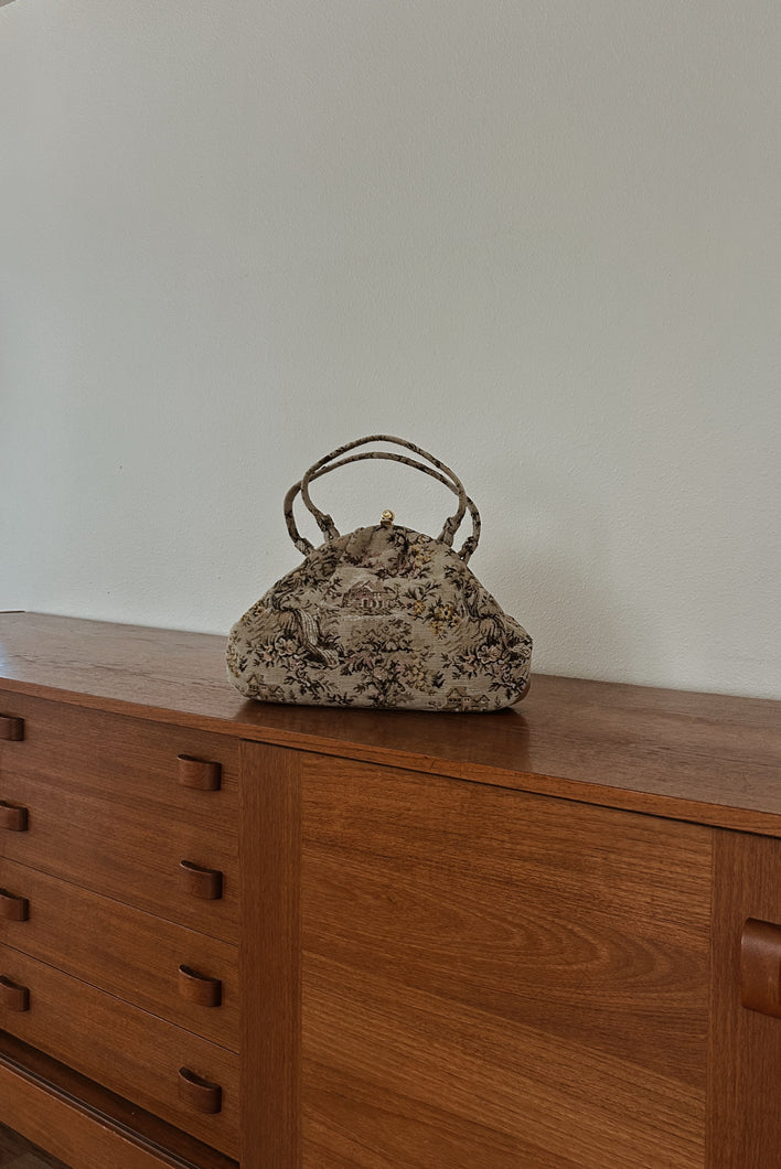 1970's FLORAL TAPESTRY BAG