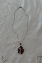 1990's CHUNKY STERLING + JASPER PENDANT ON STERLING LINK CHAIN