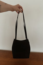 1990's MINIMAL BLACK RIBBED RAMIE HANDBAG