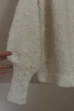 1980's POPCORN KNIT PUFF SLEEVE CARDIGAN | SIZE M