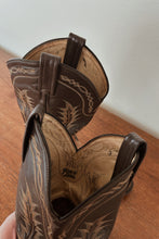 1990's TONY LAMA TWO TONE LEATHER COWBOY BOOTS | SIZE 9.5