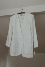1980's WOVEN PEARL BEADED BLAZER | SIZE XL
