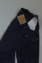 1970's LEVI'S NAVY 910 STRAIGHT LEG CORDS | SIZE 28/29
