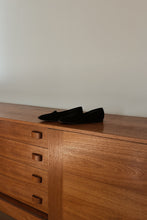 1990's ENZO BLACK SUEDE LOAFERS | SIZE 7.5
