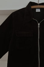 Y2K BLACK CORD ZIP JACKET | SIZE M