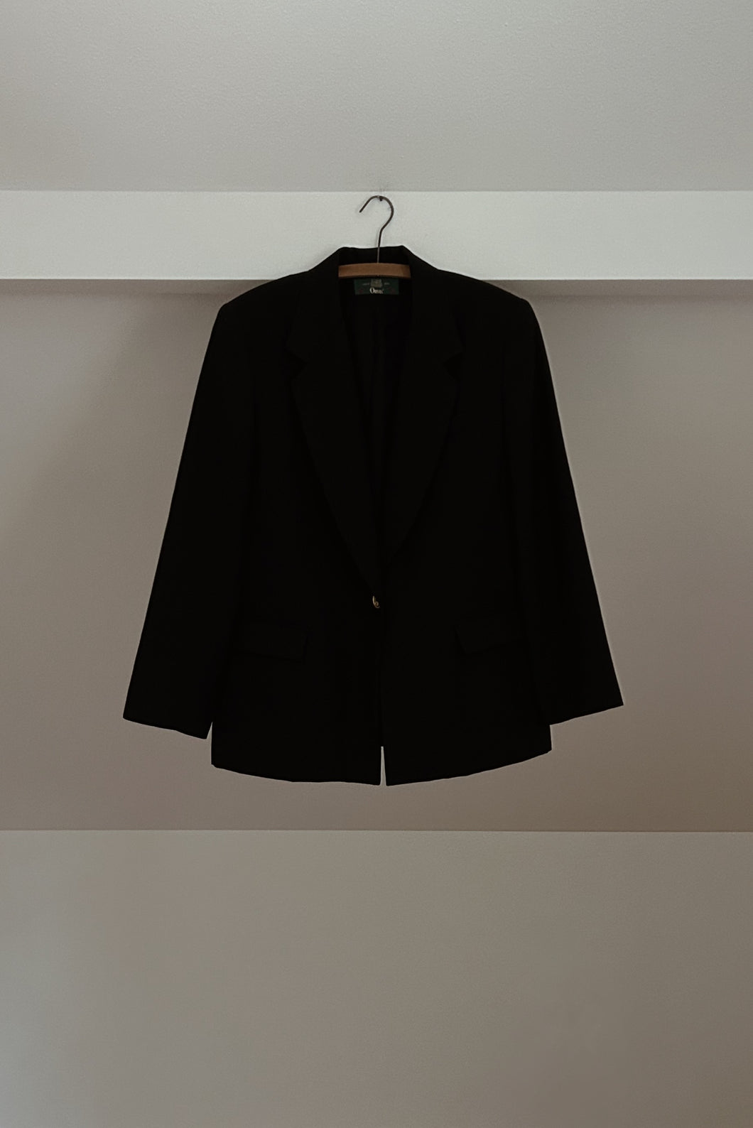 1990's ORVIS BLACK TEXTURED WOOL RIDING BLAZER | SIZE M