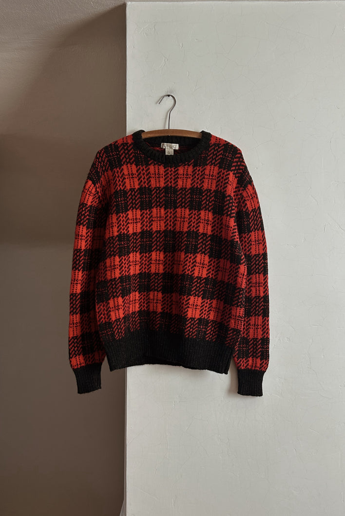 1980's SHETLAND WOOL HOUNDSTOOTH JUMPER