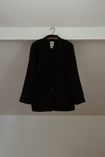 1990's PURE SILK BLACK LONDON FOG BLAZER | SIZE M/L