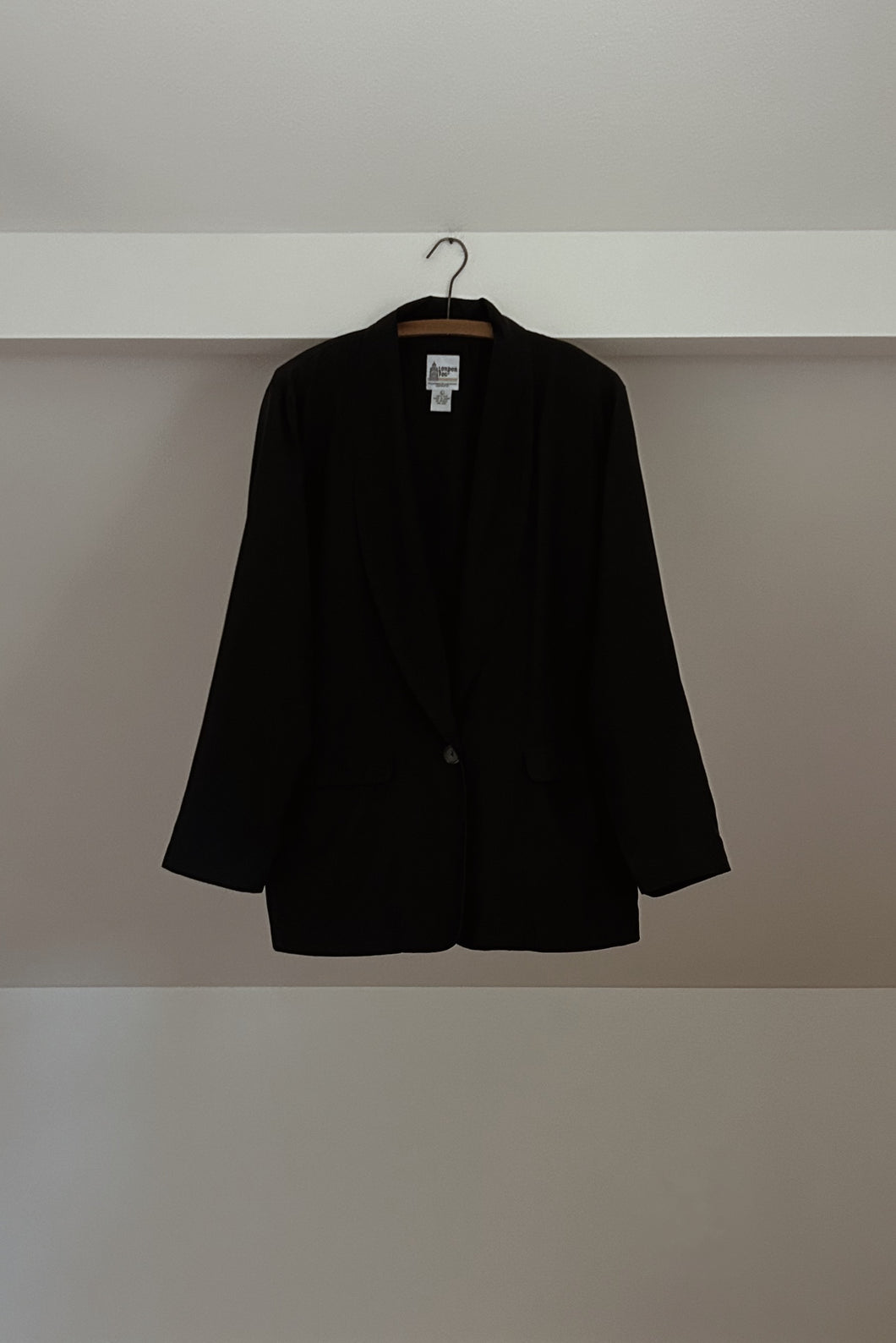 1990's PURE SILK BLACK LONDON FOG BLAZER | SIZE M/L