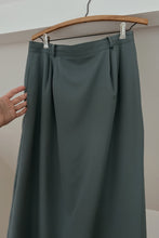 1990's SEA GREEN WOOL PENCIL MIDI | SIZE M