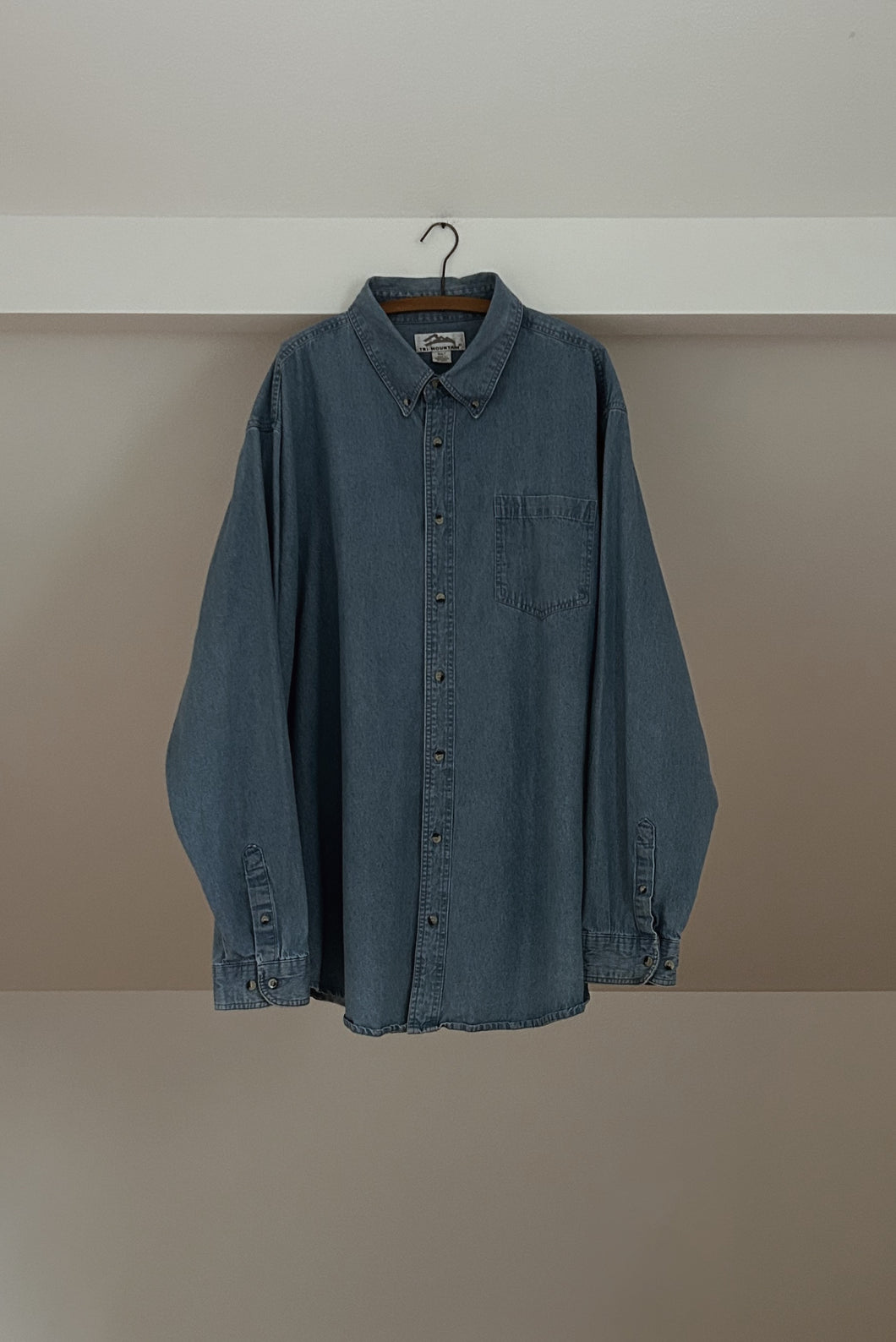 1990's DENIM WORK SHIRT | SIZE 4XL