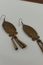 1980's BRASS FISH EARRINGS