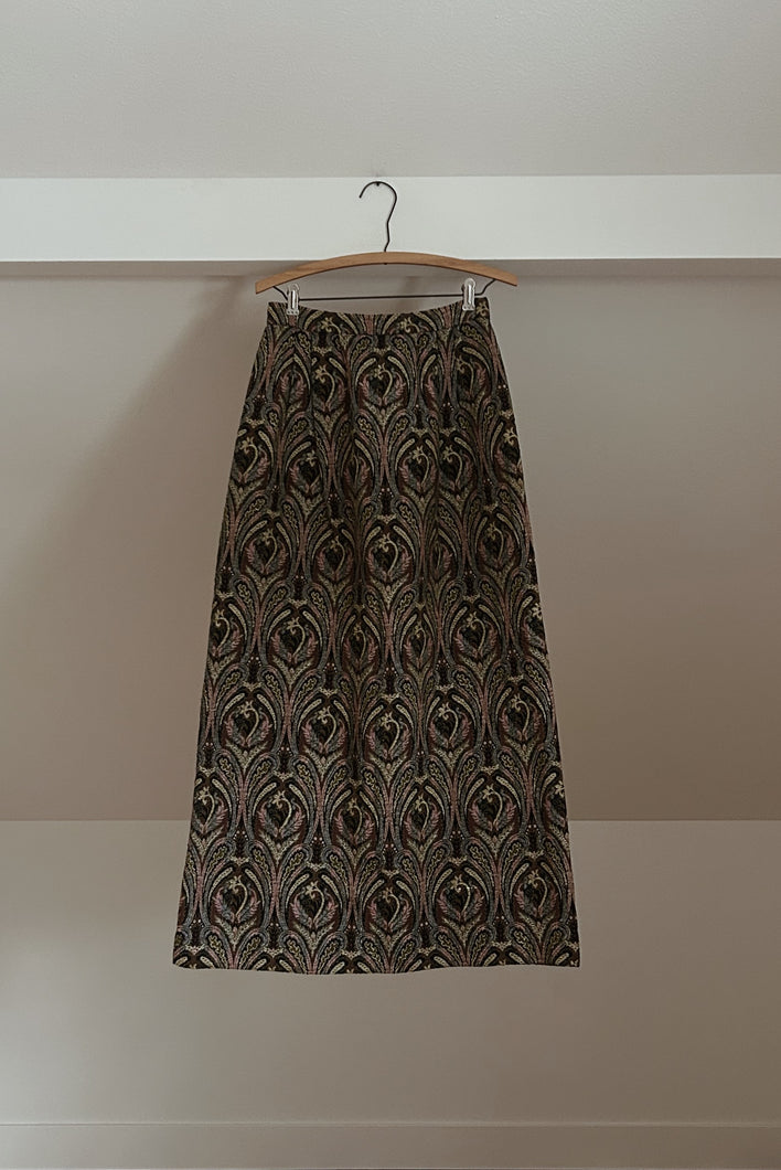 1990's BROCADE TAPESTRY MAXI SKIRT | SIZE S/M