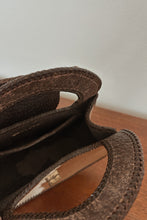 1960's RARE COWHIDE TOOLED LEATHER BAG | 11" x 9" x 4"