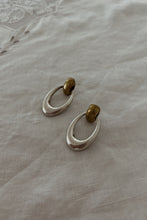 1980's RARE MIXED METAL 925 STERLING + GOLD VERMEIL HINGE HOOP POSTS