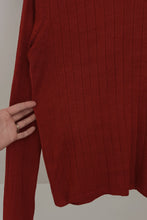 1990's PURE SILK CHERRY RIB KNIT PULLOVER | SIZE M