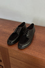 1990's MUNRO BLACK LEATHER + SUEDE OXFORDS | SIZE 9