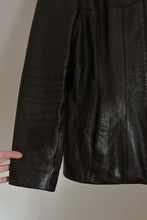 1990's WILSONS BLACK BUTTERY SOFT LEATHER JACKET | SIZE M