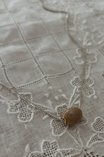 1970's CORAL CABOCHON ON STERLING SILVER CHAIN