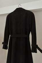 1970's ADOLPH SCHUMAN BLACK ULTRASUEDE TRENCH | SIZE M