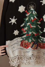 1990's RAMIE COTTON EMBROIDERED TREE JUMPER