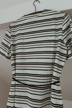 1970's TERRY STRIPE COVERUP MINI DRESS | SIZE M