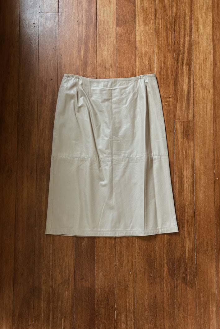 1990's MAX MARA BUTTERY SOFT LEATHER SKIRT | SIZE M